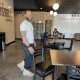 Working Man in Coffee Shop